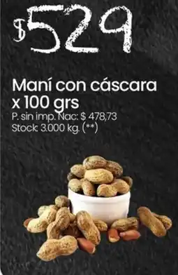 Changomas Maní con cáscara oferta