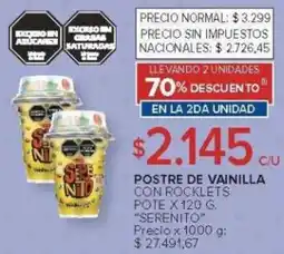 Carrefour Serenito postre de vainilla con rocklets pote oferta