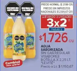 Carrefour Levite agua saborizada sin gas regular v/sabores botella oferta