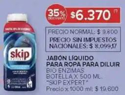 Carrefour Skip expert jabón líquido para ropa para diluir oferta