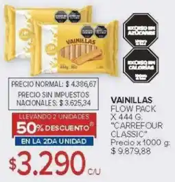 Carrefour Carrefour classic vainillas flow pack oferta