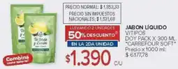 Carrefour Carrefour soft jabon líquido v/tipos doy pack oferta