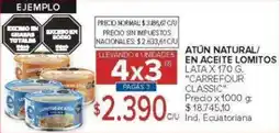 Carrefour Carrefour classic atún natural/ en aceite lomitos oferta