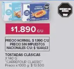 Carrefour Carrefour classic tostadas clásicas oferta