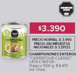 Carrefour Carrefour classic champignones enteros lata oferta