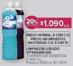 Carrefour Carrefour essential limpiador liquido v/fragancias oferta