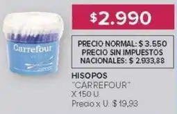 Carrefour Carrefour hisopos oferta