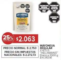 Carrefour Hellmanns mayonesa regular oferta