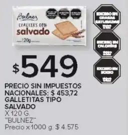 Carrefour Bulnez galletitas tipo salvado oferta