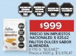 Carrefour Bulnez palitos dulces sabor almendra oferta