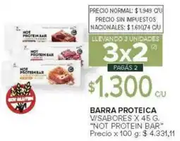 Carrefour Not protein bar barra proteica v/sabores oferta