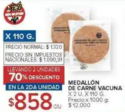 Carrefour Medallón de carne vacuna oferta