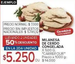 Carrefour Carrefour milanesa de cerdo oferta
