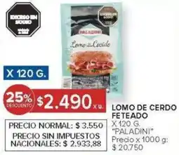 Carrefour Paladini lomo de cerdo feteado oferta