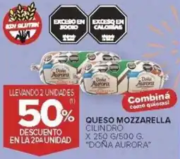 Carrefour Doña aurora queso mozzarella cilindro oferta