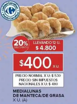 Carrefour Medialunas de manteca/de grasa oferta