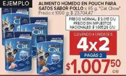 Carrefour Cat chow alimento humedo en pouch para gatos sabor pollo oferta