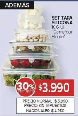 Carrefour Carrefour home set tapa silicona oferta