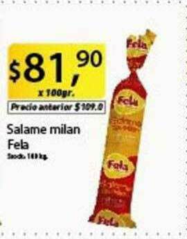 Supermercados Damesco Salame Milan Fela oferta