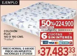 Carrefour Poliflex colchón plus oferta
