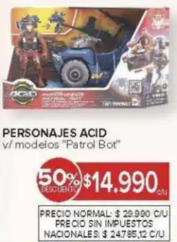 Carrefour Patrol bot personajes acid v/ modelos oferta