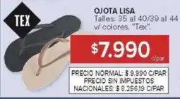 Carrefour Tex ojota lisa oferta