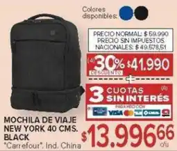 Carrefour Carrefour mochila de viaje new york black oferta