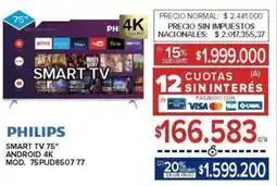 Carrefour Philips smart tv 75" oferta