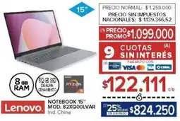 Carrefour Lenovo notebook 15" oferta