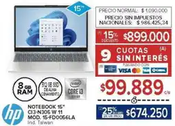 Carrefour Hp notebook 15" oferta