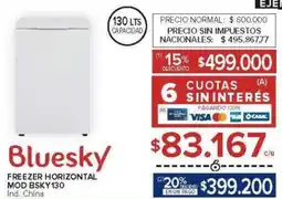Carrefour Bluesky freezer horizontal oferta