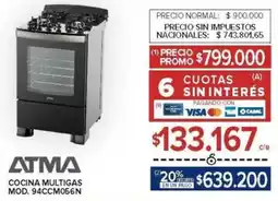Carrefour Atma cocina multigas oferta