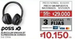 Carrefour Poss auricular vincha bt supresión de sonido oferta