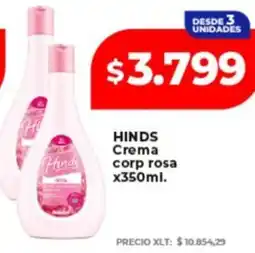 Supermayorista Vital Hinds crema corp rosa oferta