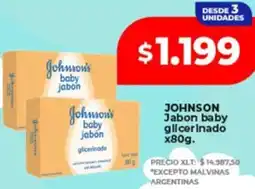 Supermayorista Vital Johnson jabon baby glicerinado oferta