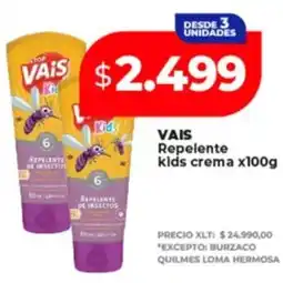 Supermayorista Vital Vais repelente kids crema oferta