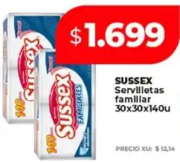Supermayorista Vital Sussex servilletas familiar oferta