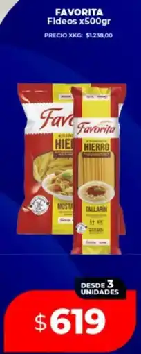 Supermayorista Vital Favorita fideos oferta