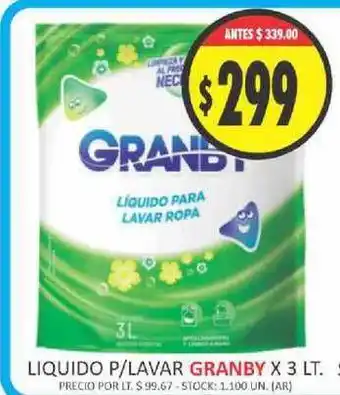 Granby Liquido P/Lavar x 3lt