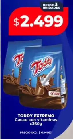 Supermayorista Vital Toddy extremo cacao con vitaminas oferta
