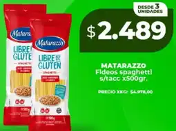 Supermayorista Vital Matarazzo fideos spaghetti s/tacc oferta