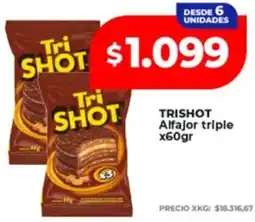 Supermayorista Vital Trishot alfajor triple oferta