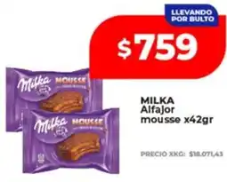 Supermayorista Vital Milka alfajor mousse oferta