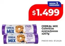 Supermayorista Vital Cereal mix galletitas avena/pasas oferta