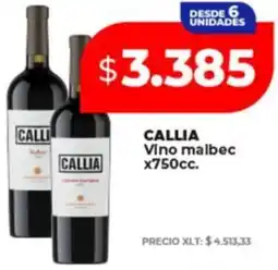 Supermayorista Vital Callia vino malbec oferta