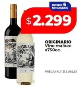 Supermayorista Vital Originario vino malbec oferta