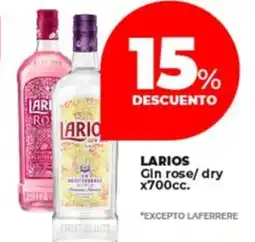Supermayorista Vital Larios gin rose/dry oferta
