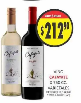Supermercados Becerra Cafayate Vino x 750cc oferta