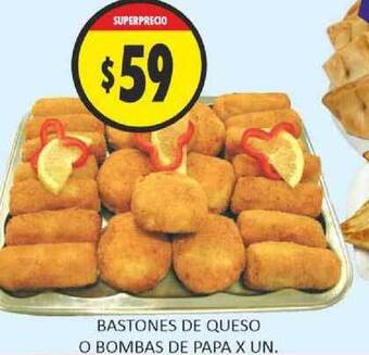 Supermercados Becerra Bastones De Queso O Bombas De Papa x un. oferta