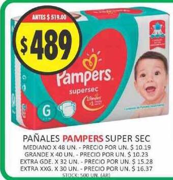 Pañales Pampers Super Sec